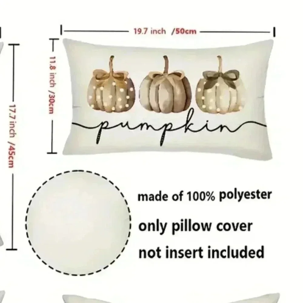 Vintage Pumpkin Throw Pillow Cover